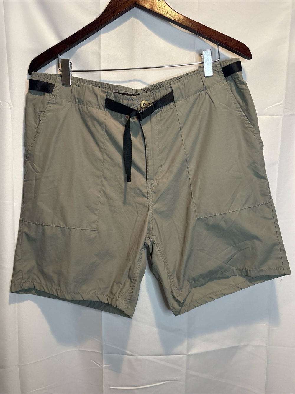Onia Olive Drawstring Hybrid Shorts with Black Trim